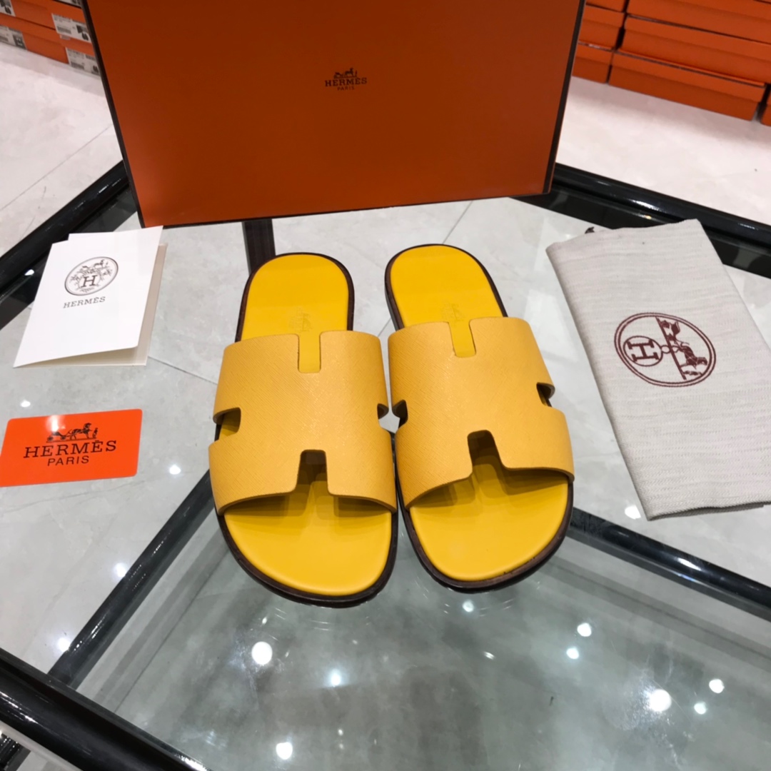 Hermes Slipper Lzmir in Yellow