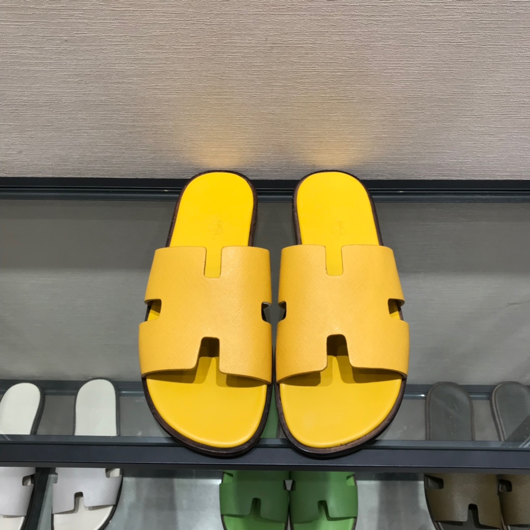 Hermes Slipper Lzmir in Yellow