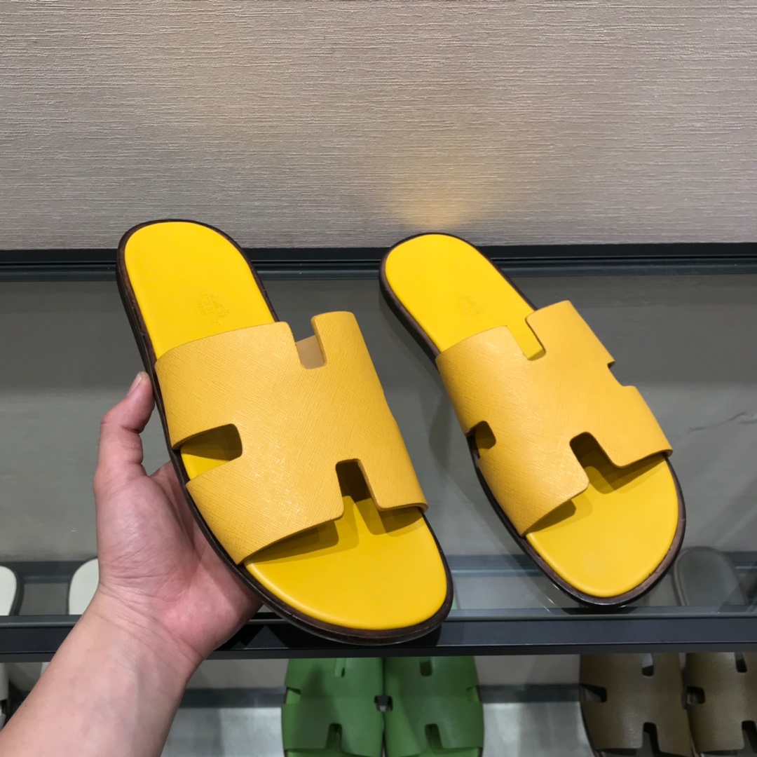 Hermes Slipper Lzmir in Yellow