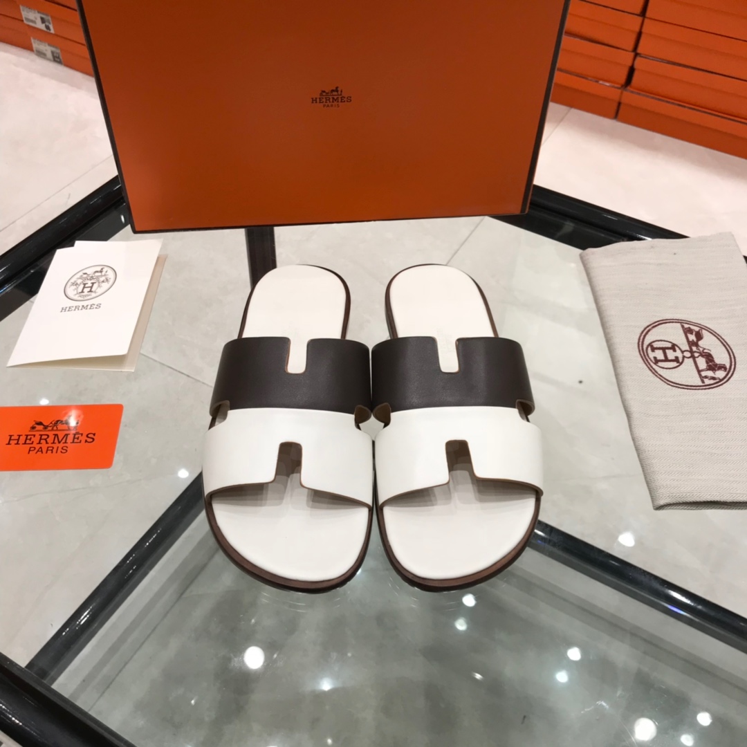 Hermes Slipper Lzmir in White