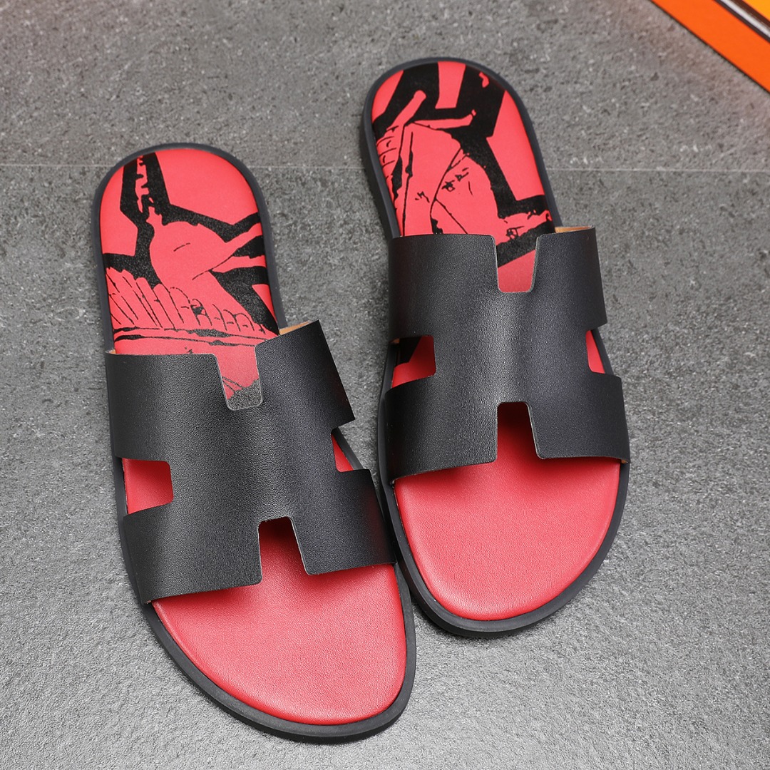 Hermes Slipper Lzmir in Red