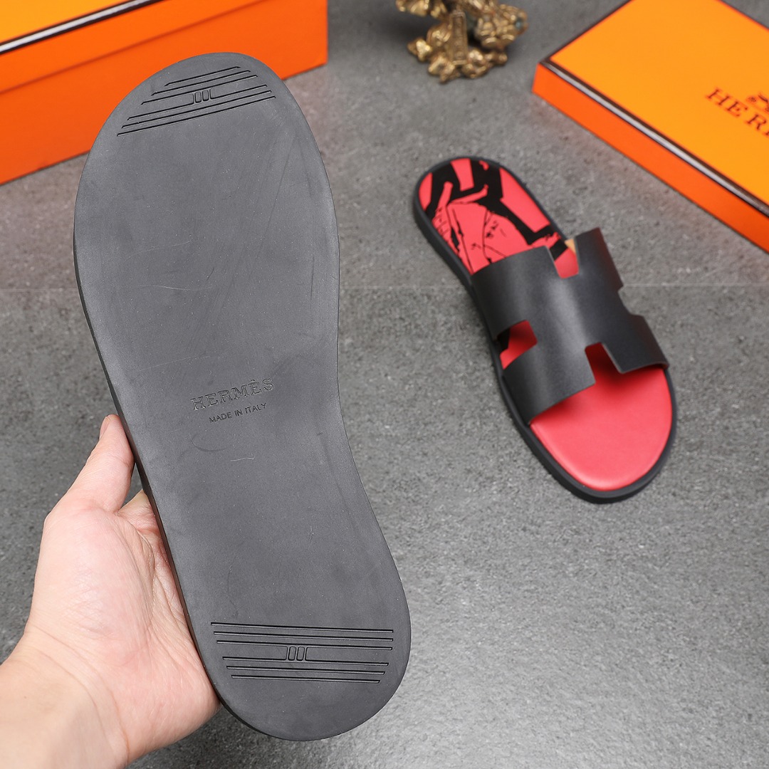 Hermes Slipper Lzmir in Red