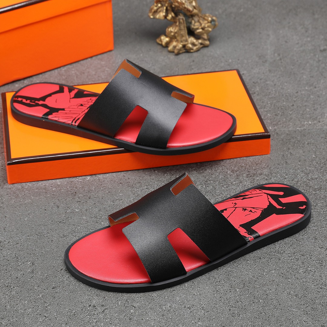 Hermes Slipper Lzmir in Red