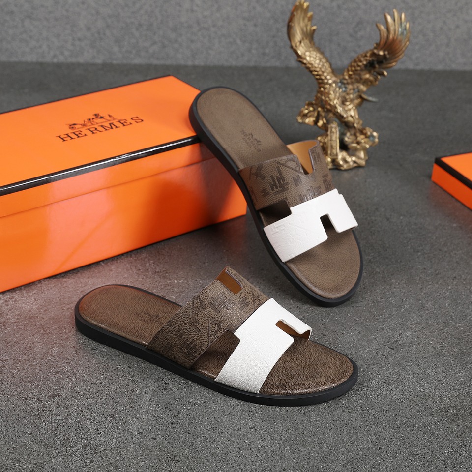 Hermes Slipper Lzmir in Brown