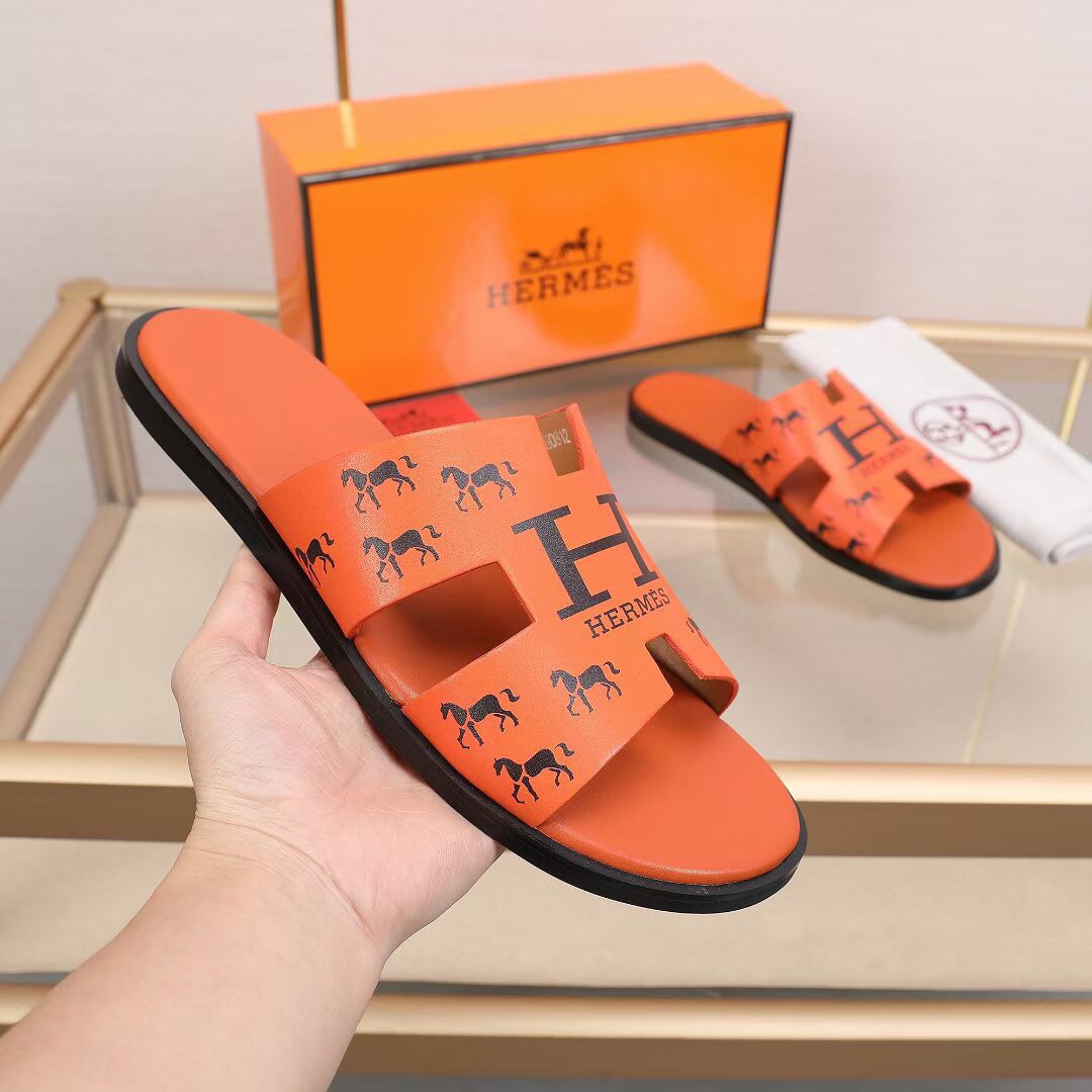 Hermes Slipper Lzmir in Brown