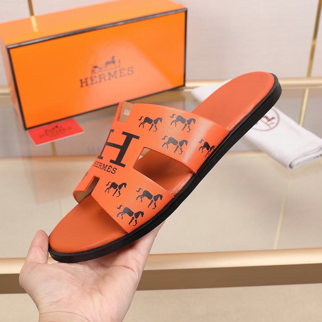 Hermes Slipper Lzmir in Brown