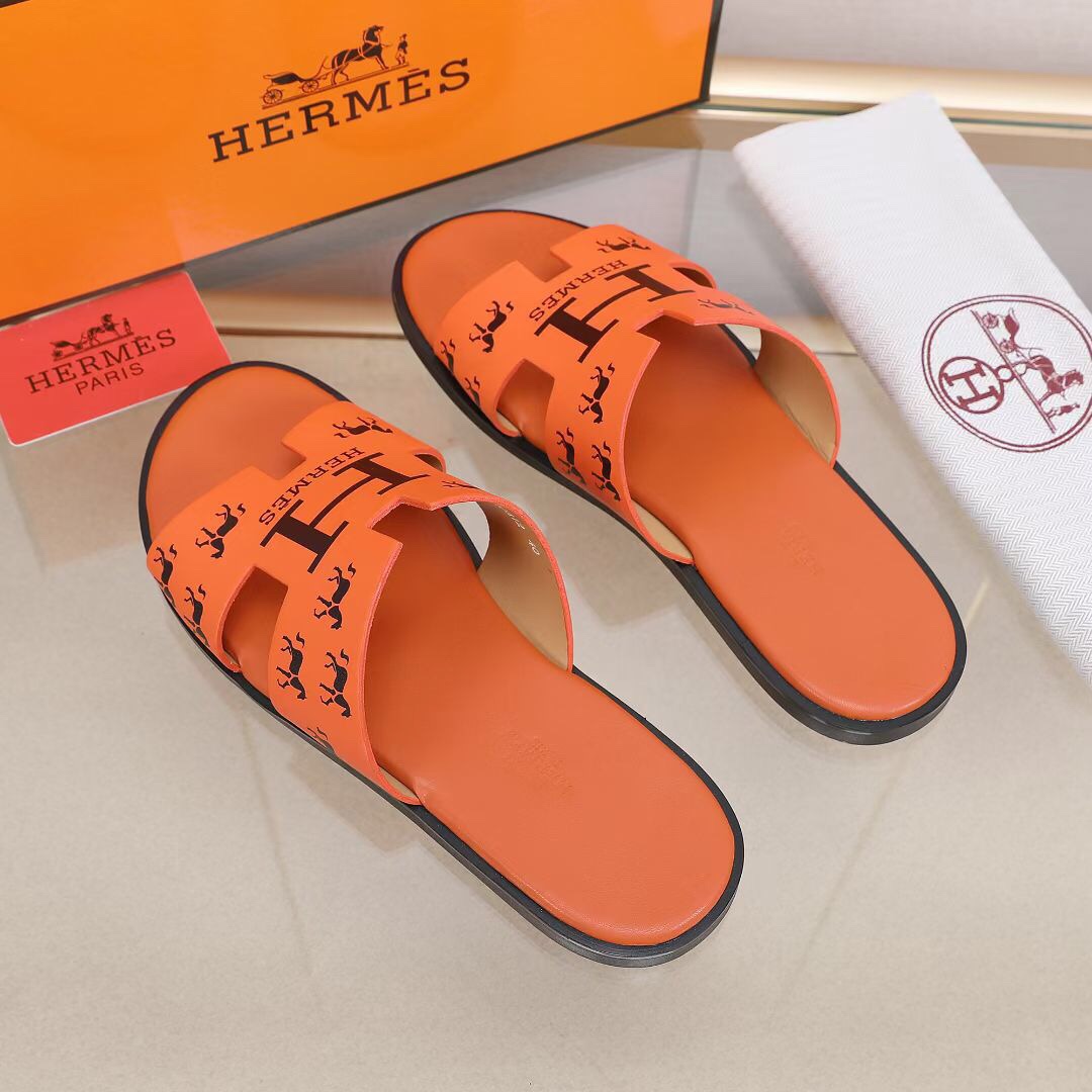 Hermes Slipper Lzmir in Brown