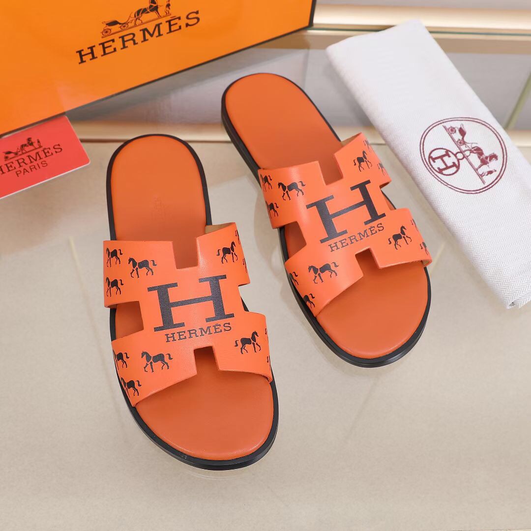 Hermes Slipper Lzmir in Brown