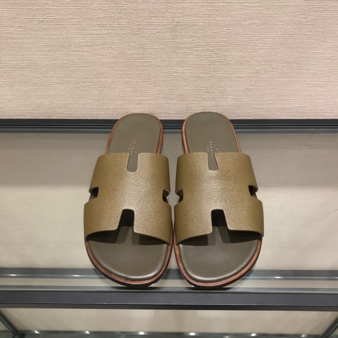 Hermes Slipper Lzmir in Brown