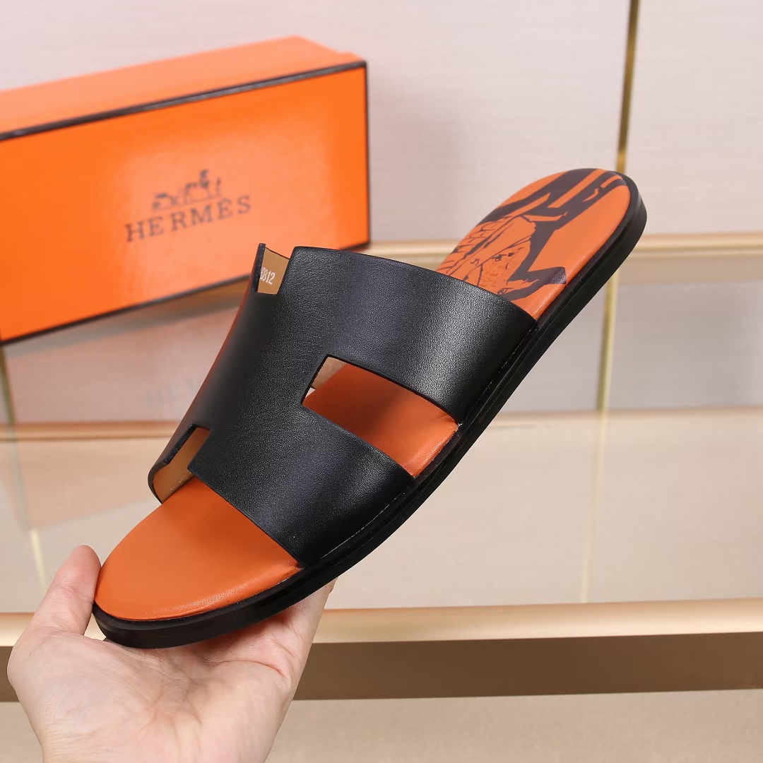 Hermes Slipper Lzmir in Brown