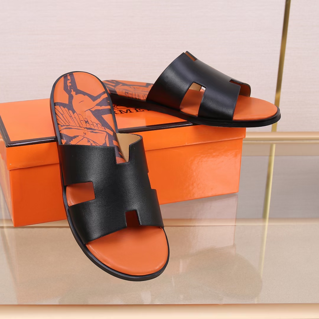 Hermes Slipper Lzmir in Brown