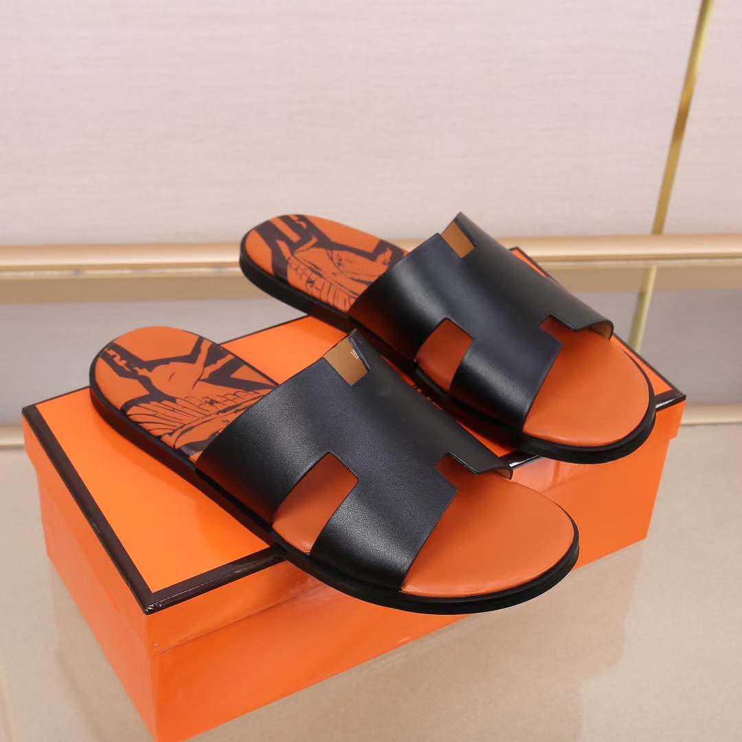 Hermes Slipper Lzmir in Brown