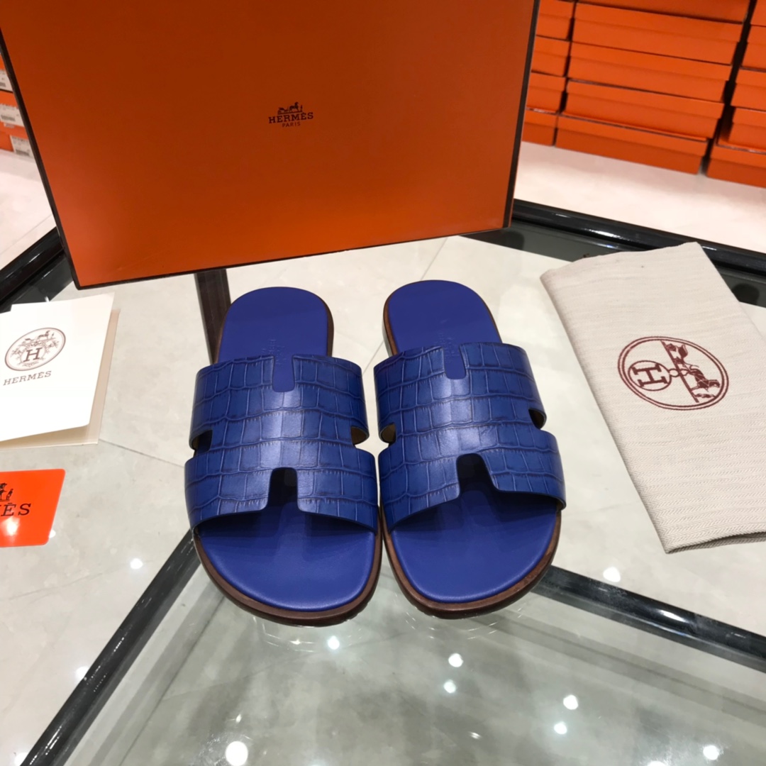 Hermes Slipper Lzmir in Blue