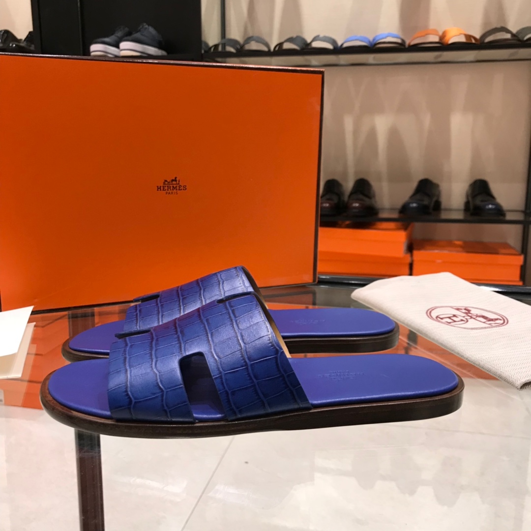 Hermes Slipper Lzmir in Blue