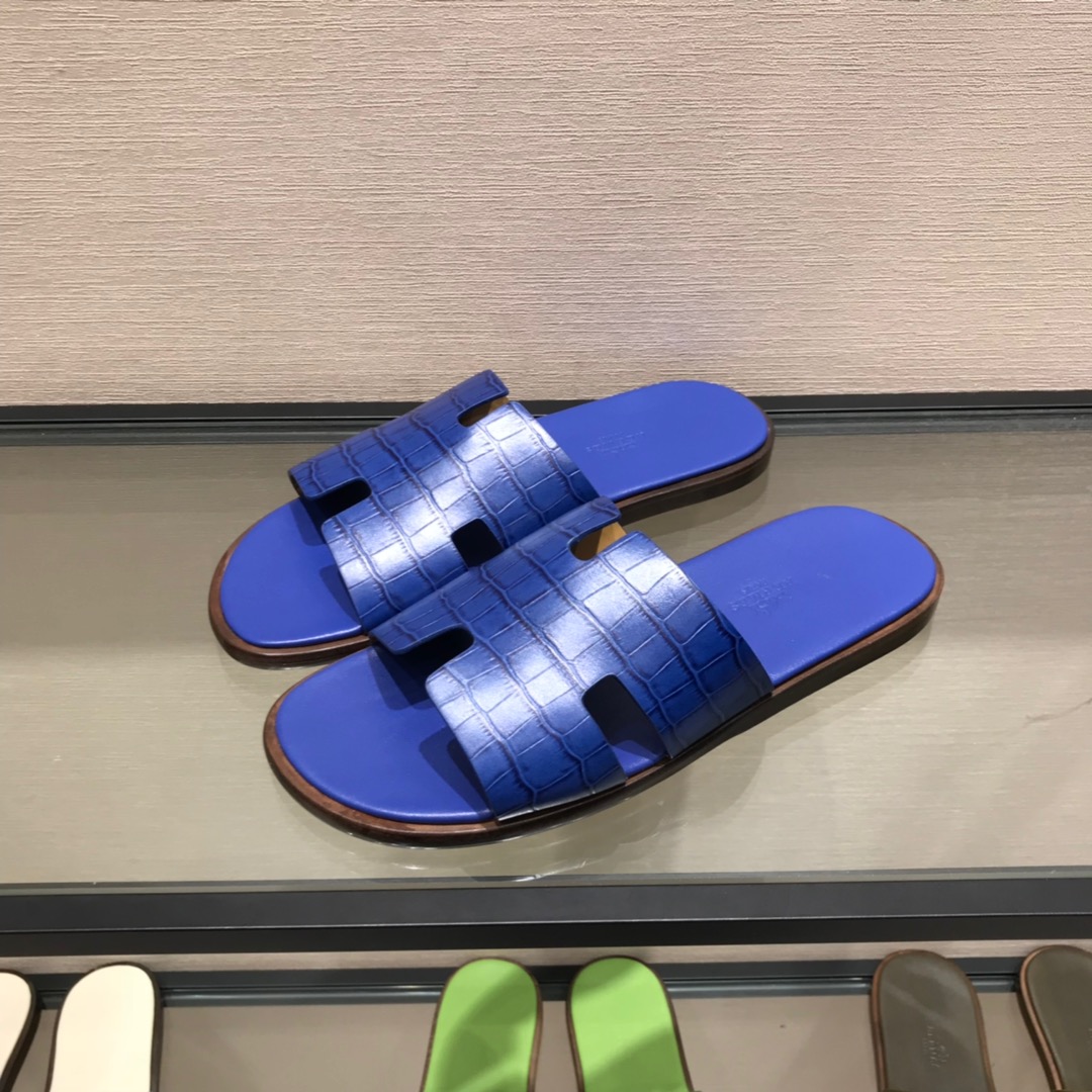 Hermes Slipper Lzmir in Blue