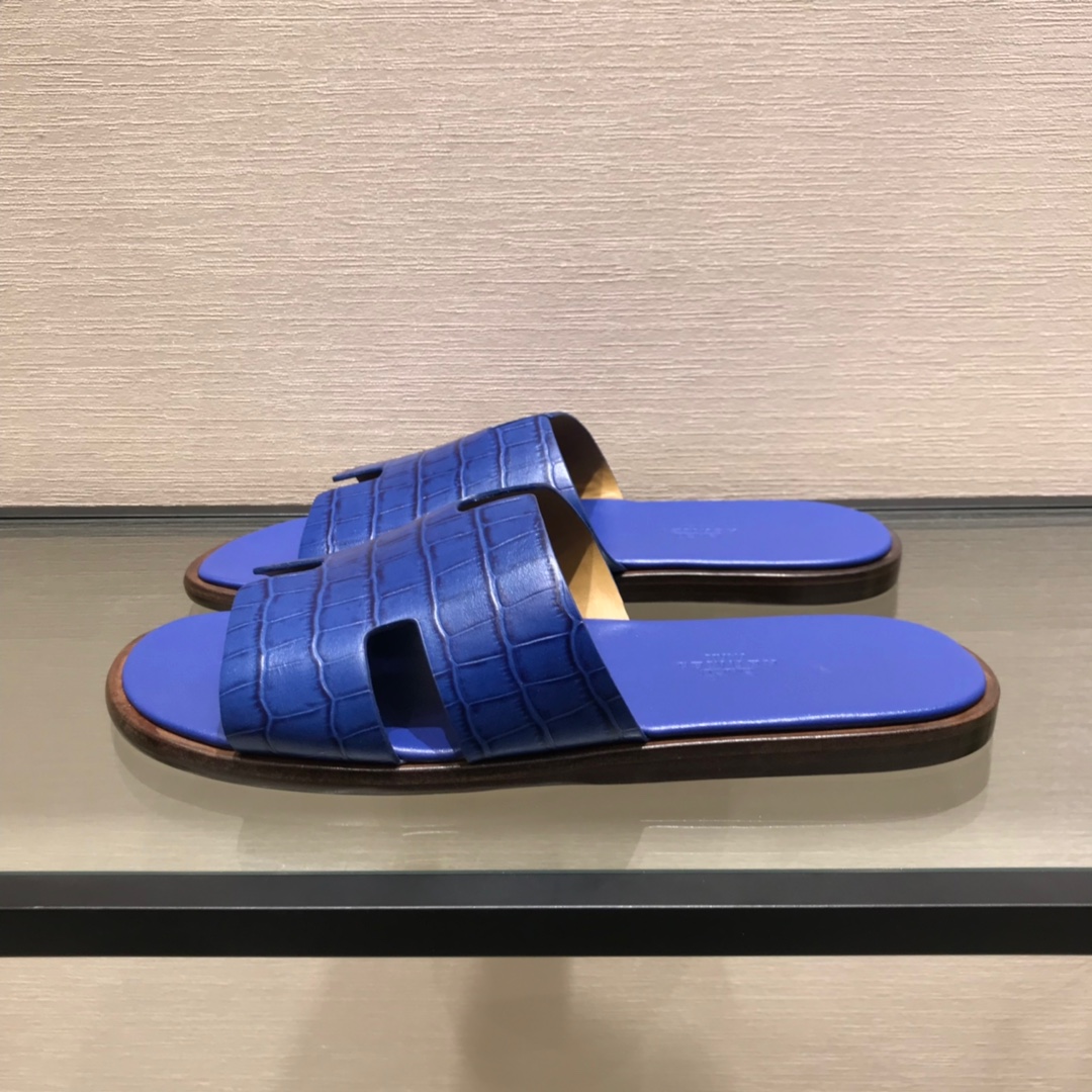 Hermes Slipper Lzmir in Blue