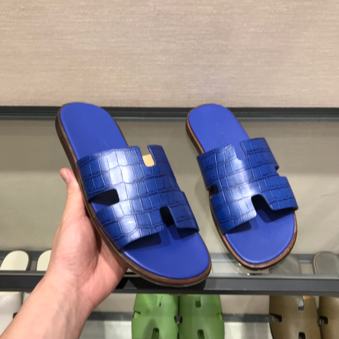 Hermes Slipper Lzmir in Blue