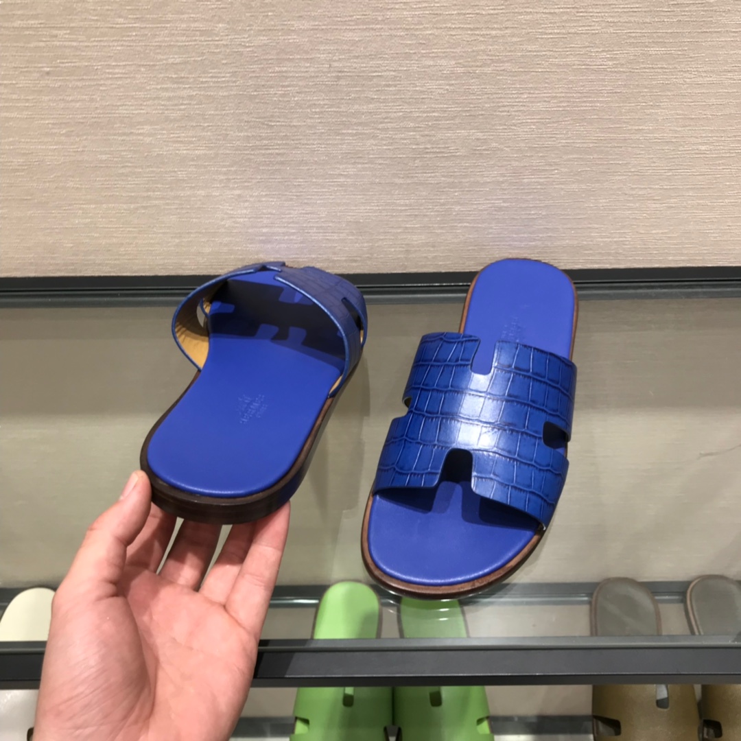 Hermes Slipper Lzmir in Blue