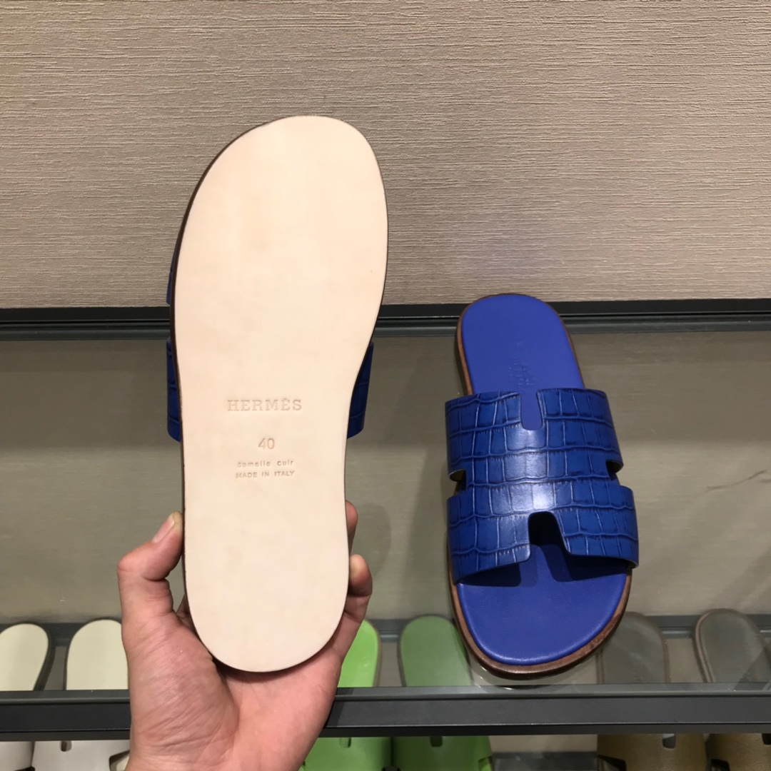 Hermes Slipper Lzmir in Blue