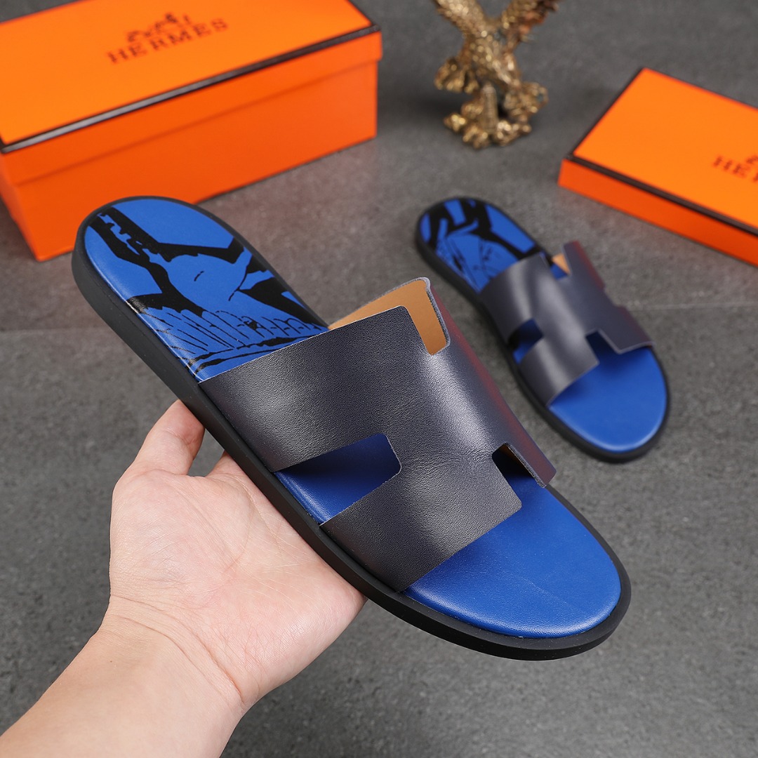 Hermes Slipper Lzmir in Blue