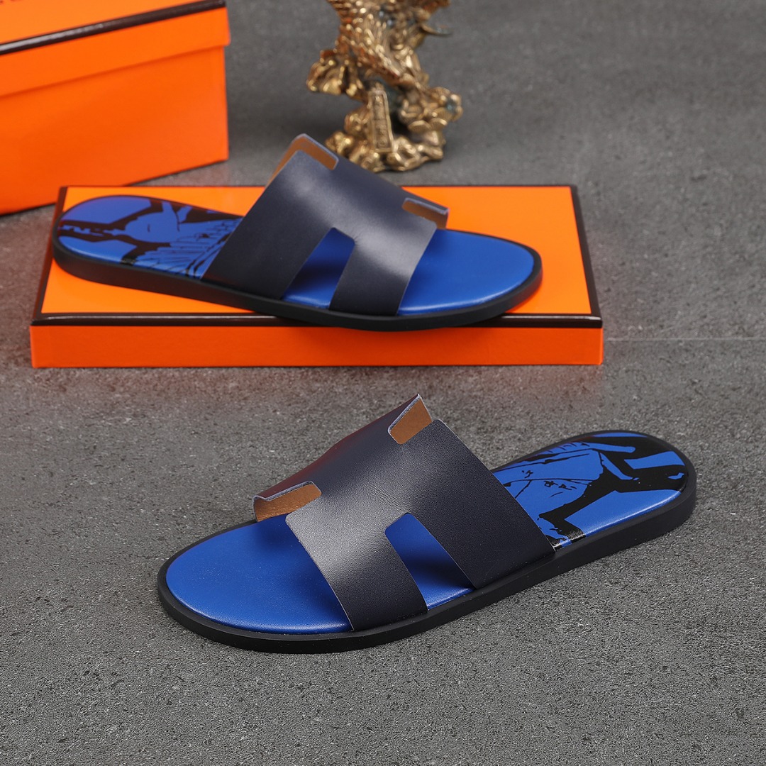 Hermes Slipper Lzmir in Blue