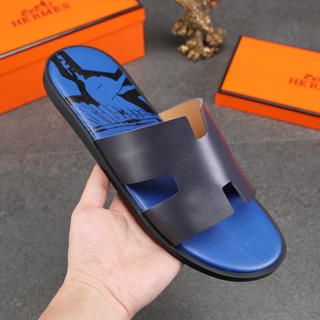 Hermes Slipper Lzmir in Blue