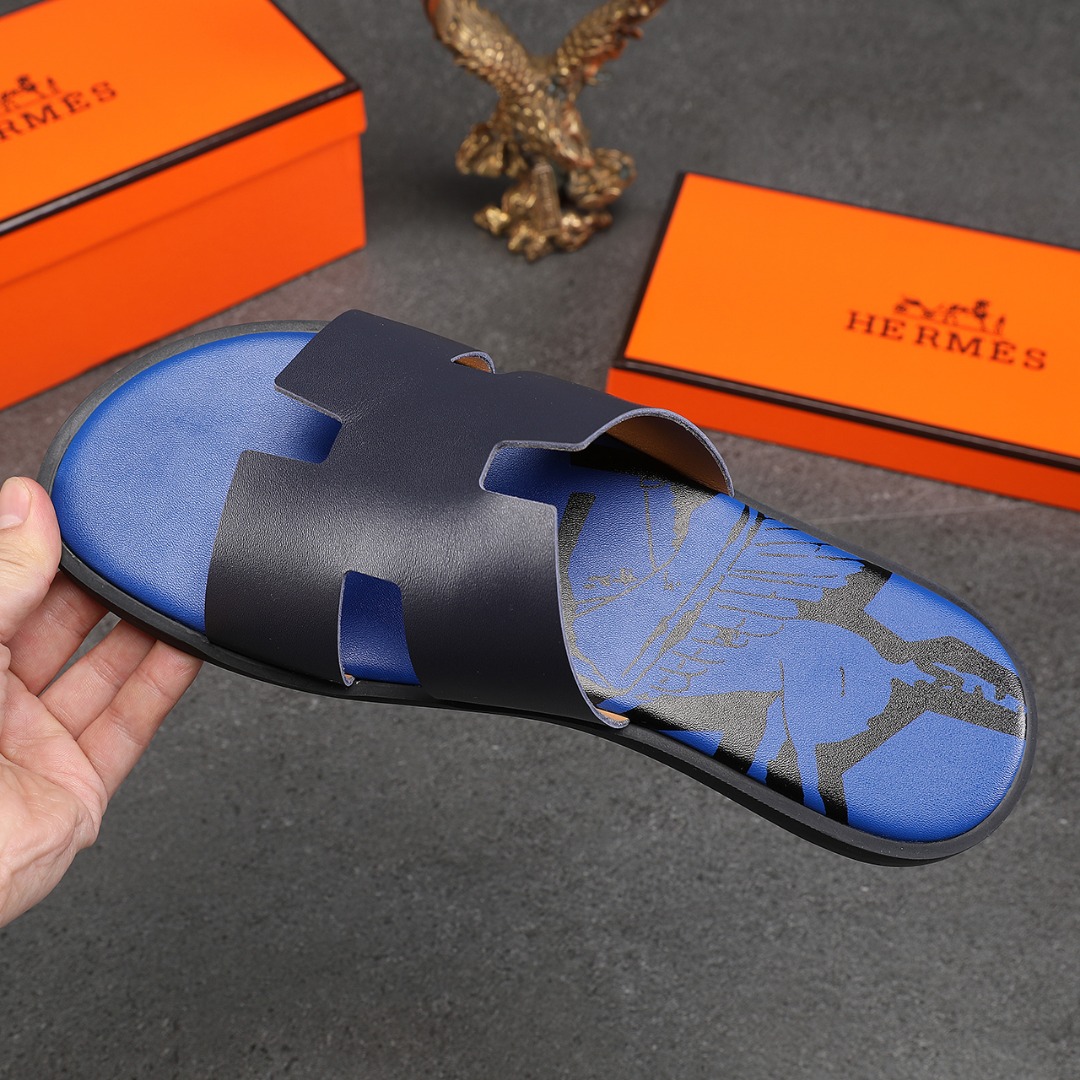 Hermes Slipper Lzmir in Blue