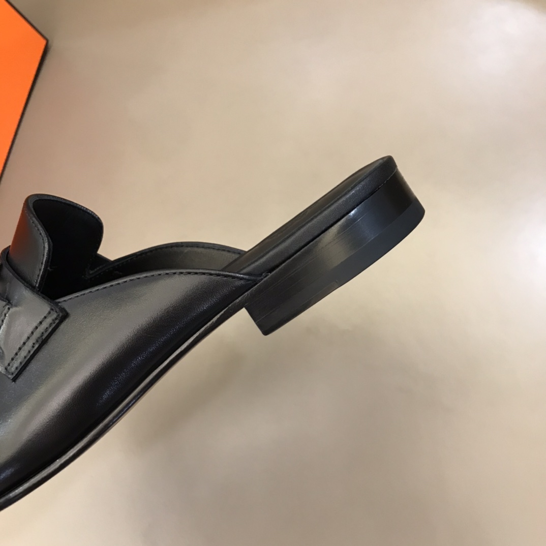 Hermes Sandal Paris in Black