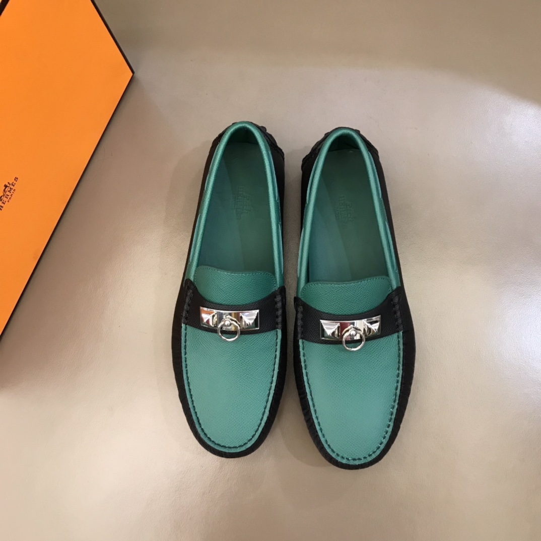 Hermes Loafer Paris in Green