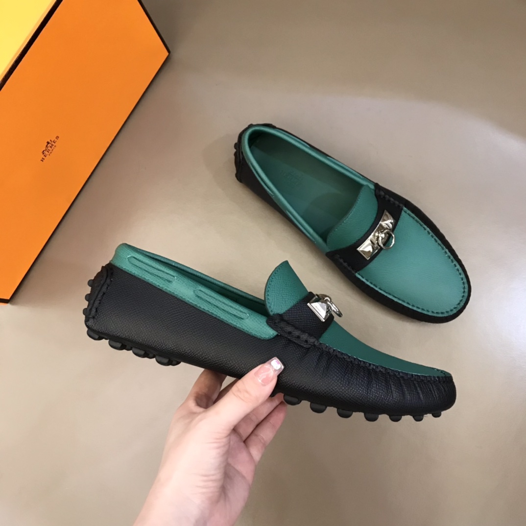 Hermes Loafer Paris in Green