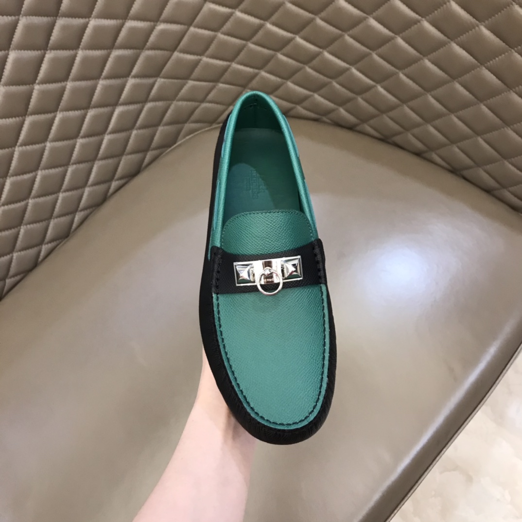 Hermes Loafer Paris in Green