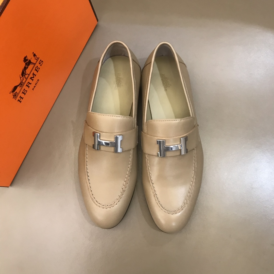 Hermes Loafer Paris in Cream