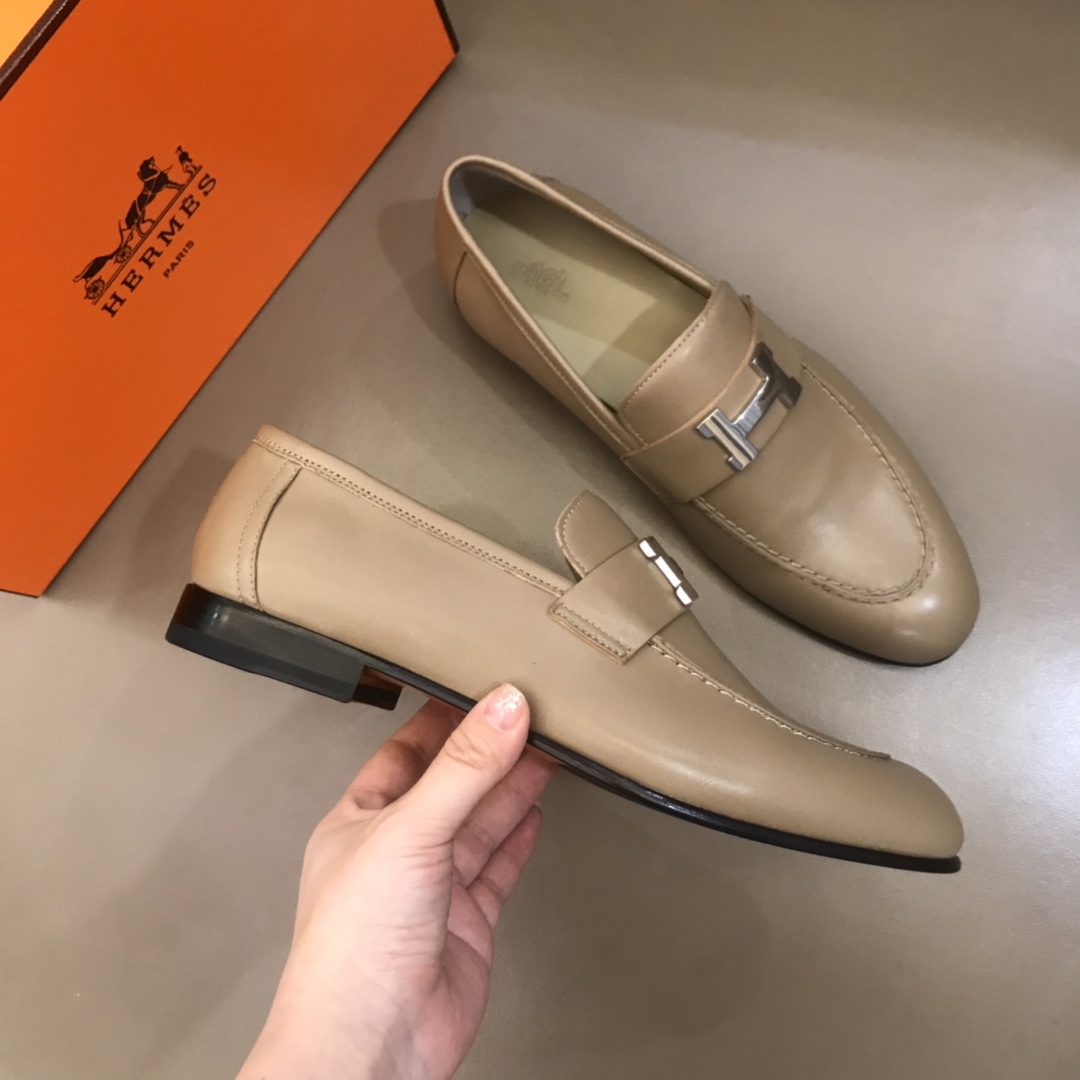 Hermes Loafer Paris in Cream