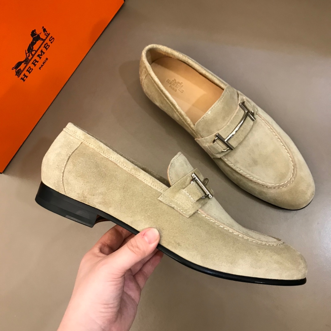 Hermes Loafer Paris in Cream