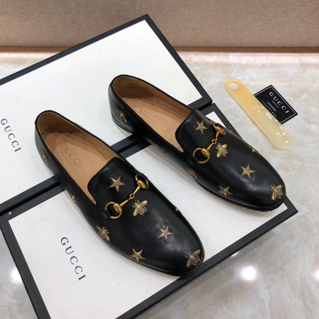 Gucci Star Bee Hoisebit Leather Loafer MS07509