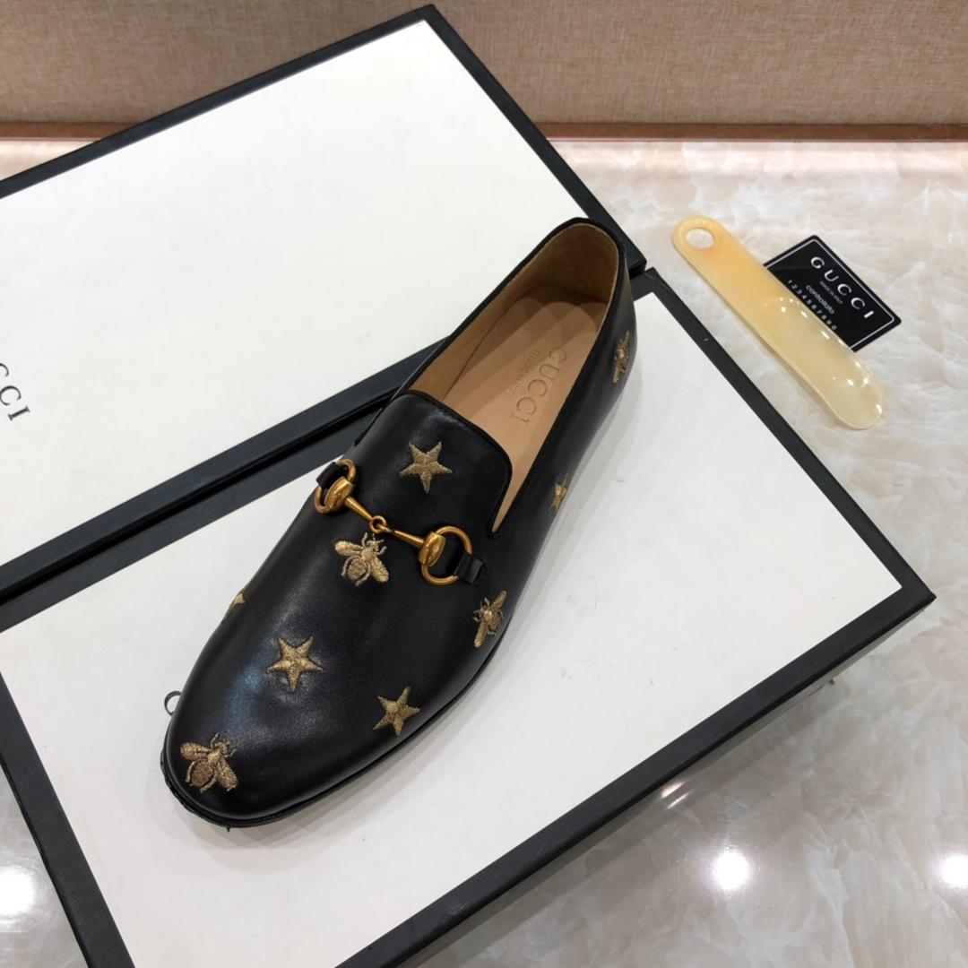 Gucci Star Bee Hoisebit Leather Loafer MS07509