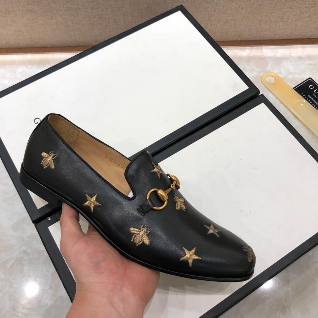 Gucci Star Bee Hoisebit Leather Loafer MS07509