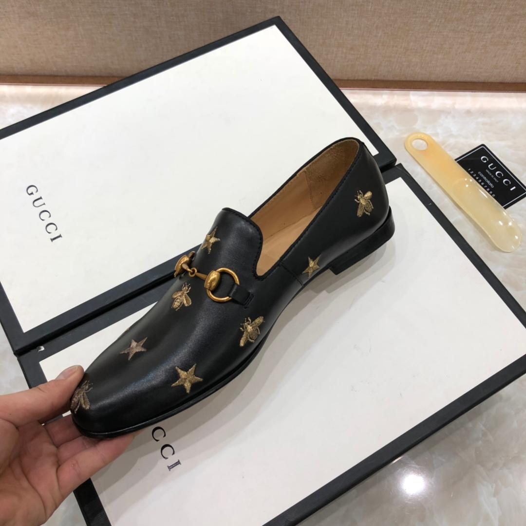 Gucci Star Bee Hoisebit Leather Loafer MS07509