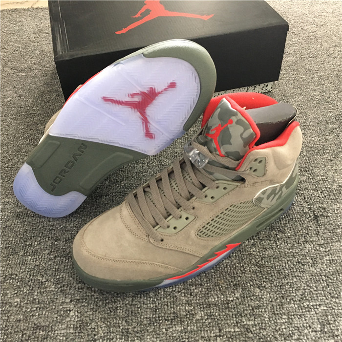 High Quality Air Jordan 5 Camo Men Sneakers 0AFD6075563A