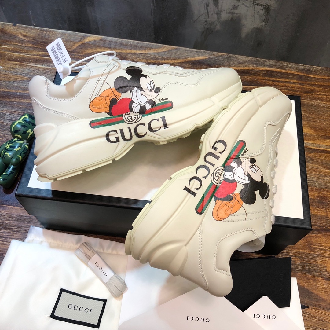 Gucci Sneaker Rhyton Vintage in White Mickey