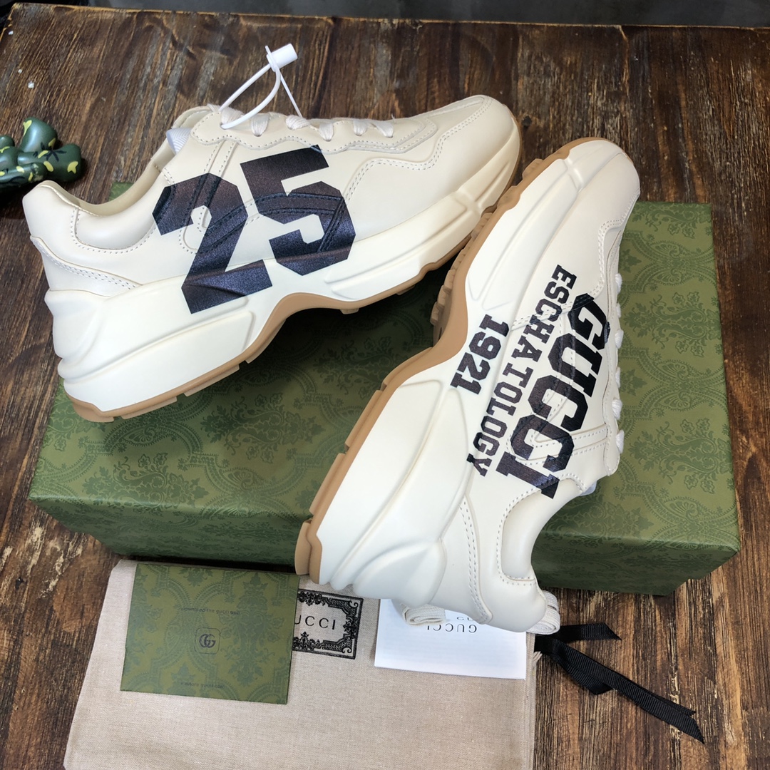 Gucci Sneaker Rhyton Vintage in White Logo