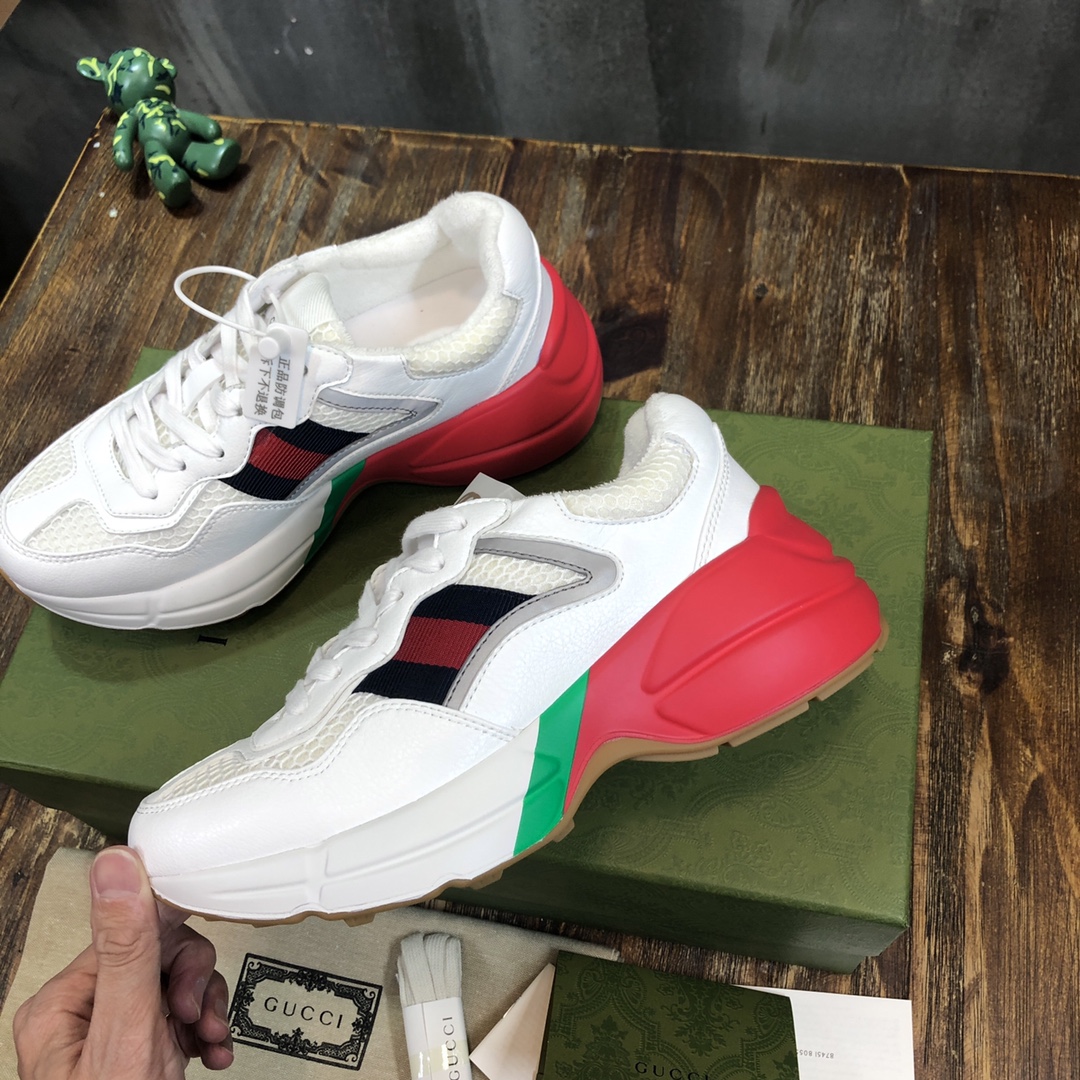 Gucci Sneaker Rhyton Vintage in Red Heel
