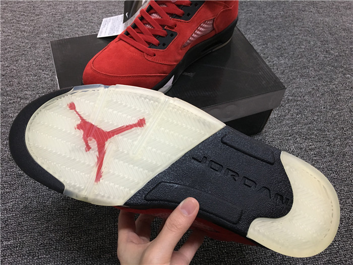 Air Jordan 5 Raging Bull Red Suede Men Sneakers A19DAF7F8D06