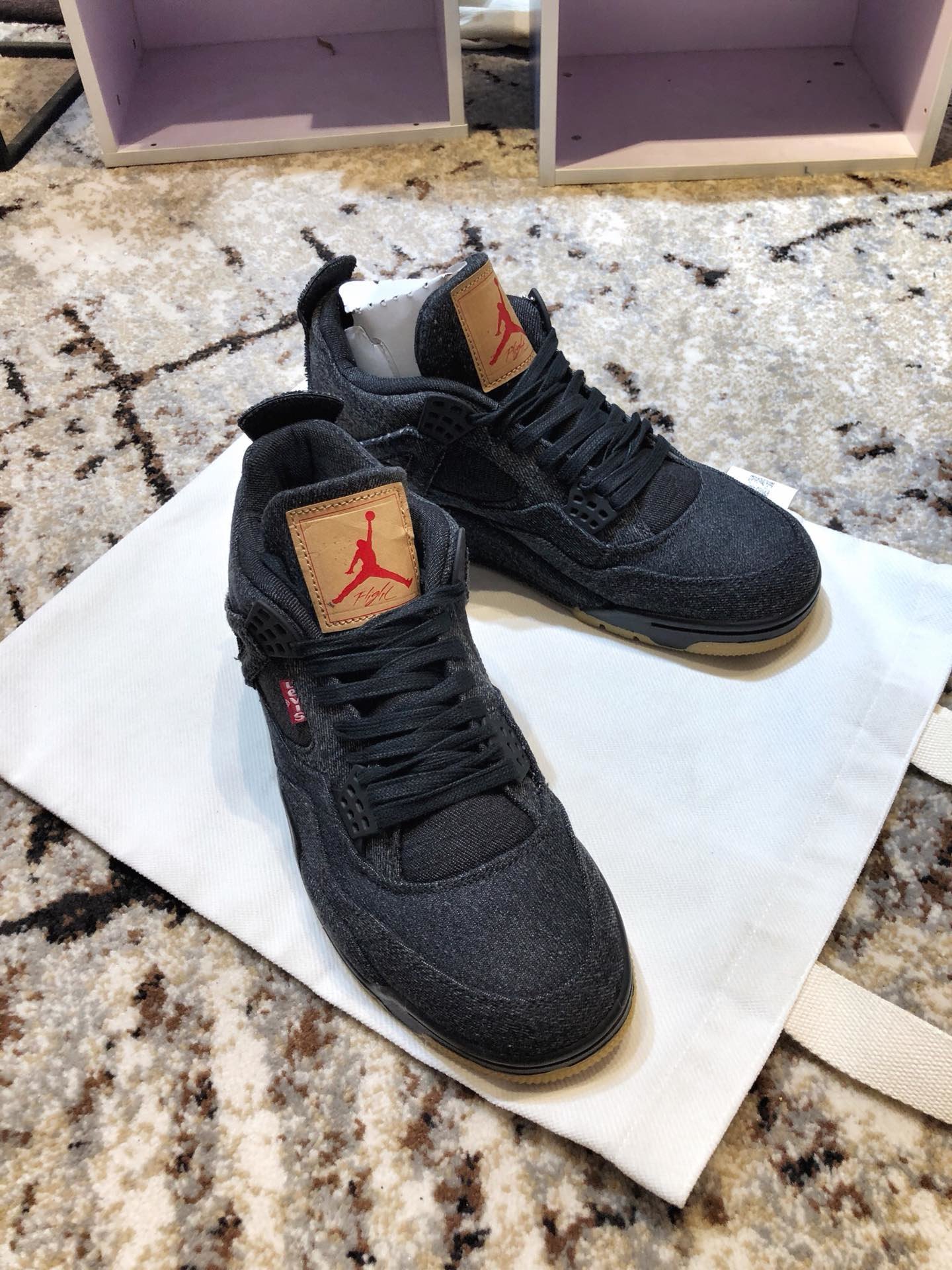 High Quality Nike Pairs Kaws x Air Jordan 4 Retro Black Real Suede