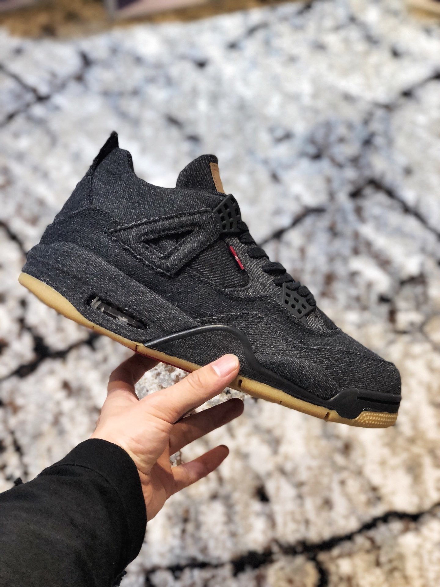 High Quality Nike Pairs Kaws x Air Jordan 4 Retro Black Real Suede