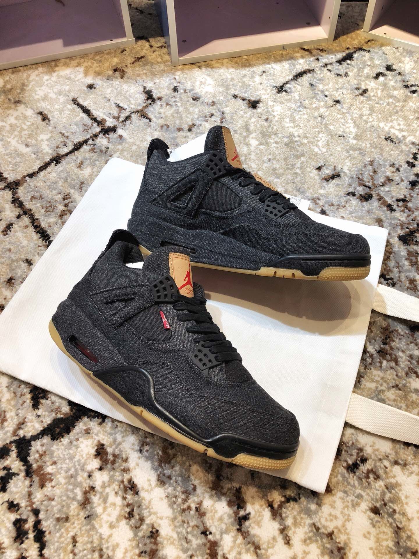 High Quality Nike Pairs Kaws x Air Jordan 4 Retro Black Real Suede