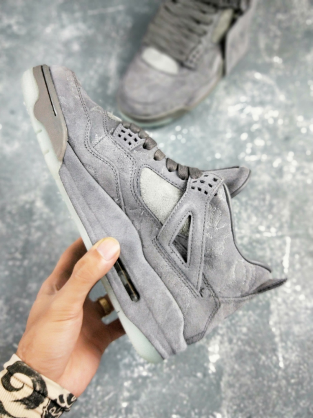 High Quality KAWS x Air Jordan 4 Cool Grey Best version 1:1 Materials PK exclusive glow in the dark