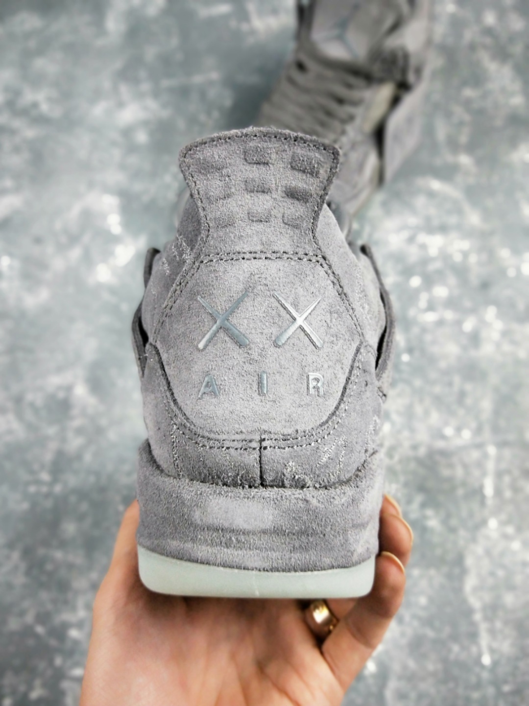 High Quality KAWS x Air Jordan 4 Cool Grey Best version 1:1 Materials PK exclusive glow in the dark