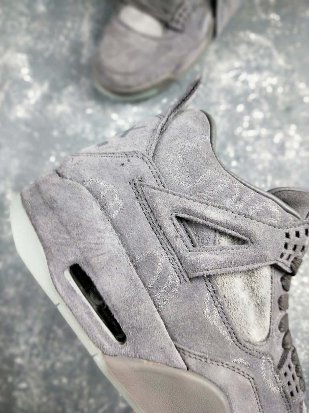 High Quality KAWS x Air Jordan 4 Cool Grey Best version 1:1 Materials PK exclusive glow in the dark