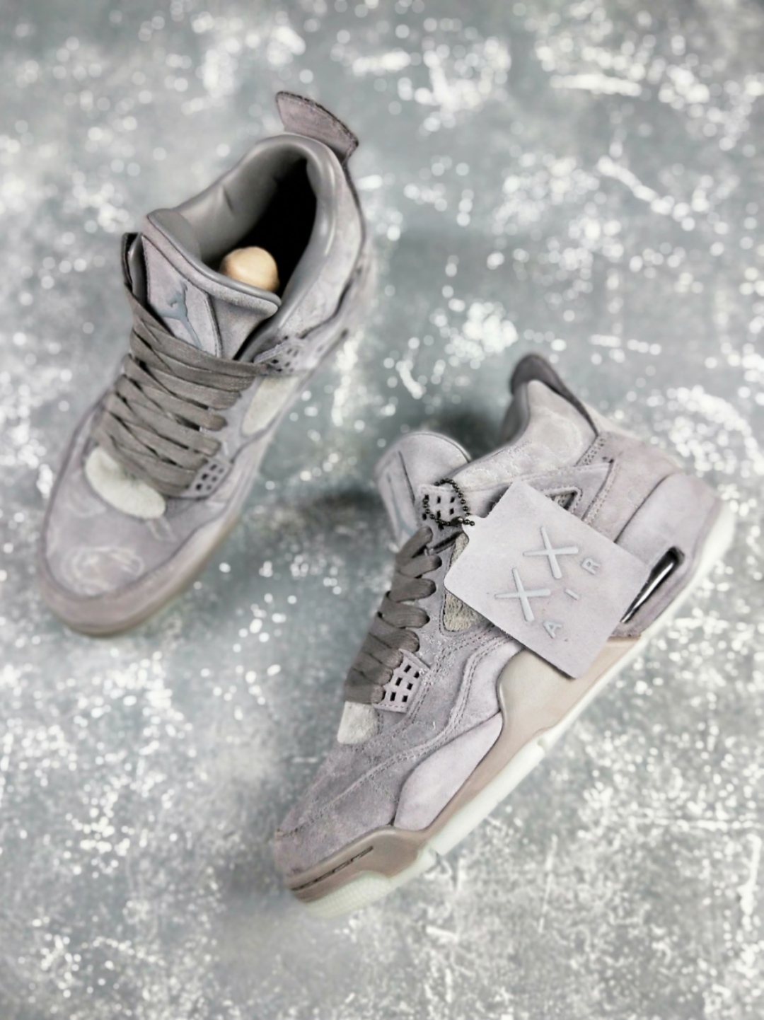 High Quality KAWS x Air Jordan 4 Cool Grey Best version 1:1 Materials PK exclusive glow in the dark